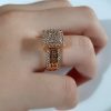 Diamond Ring, Rhodium Gold Plated - Image 2
