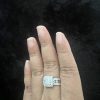 Diamond Ring, Rhodium Gold Plated - Image 3